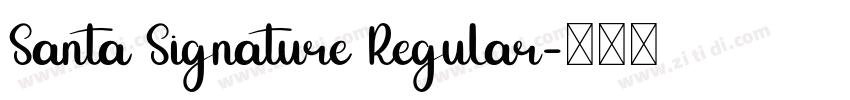 Santa Signature Regular字体转换
